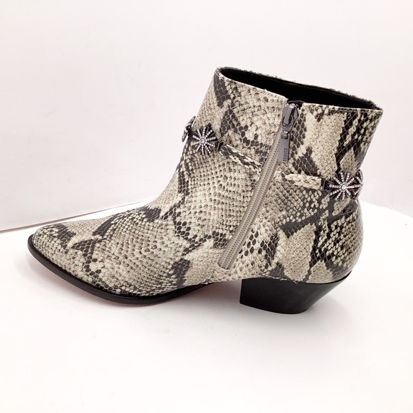 {Schutz} Natiely Snake Embossed Booties - Picture 5 of 12